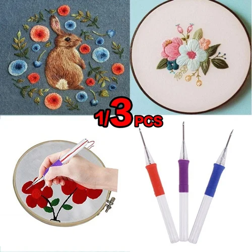 

Handmade DIY embroidery pen cross stitch embroidery needle Russian poke stitch 1pc embroidery accessories