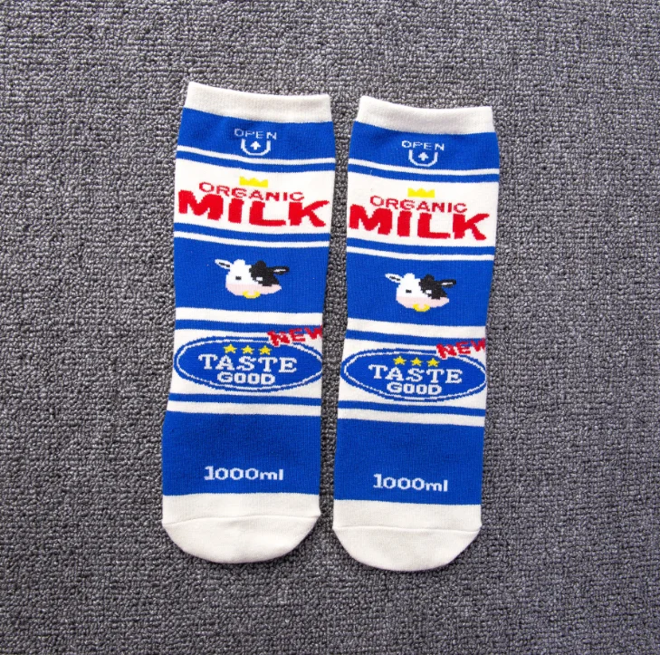 Новые модные женские носки Забавные милые Мультяшные с фруктами бананами