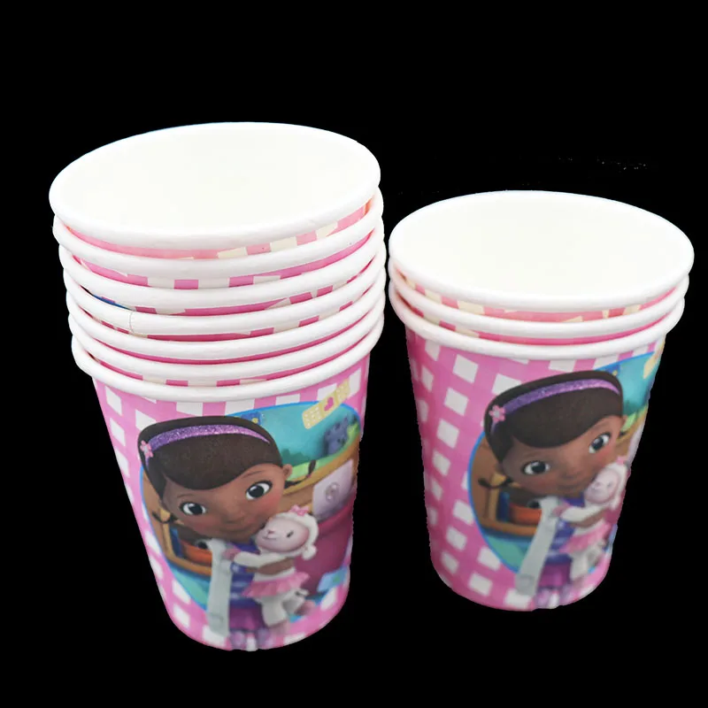 61 шт./лот Doc McStuffins одноразовая посуда McStuffins тарелки салфетки для стаканчиков скатерти McStuffins украшения на день рождения