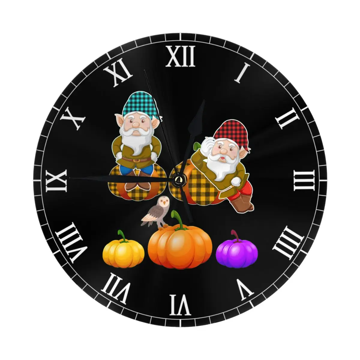 10 дюймов гномы с тыквой милая осень Хэллоуин День благодарения круглые Настенные