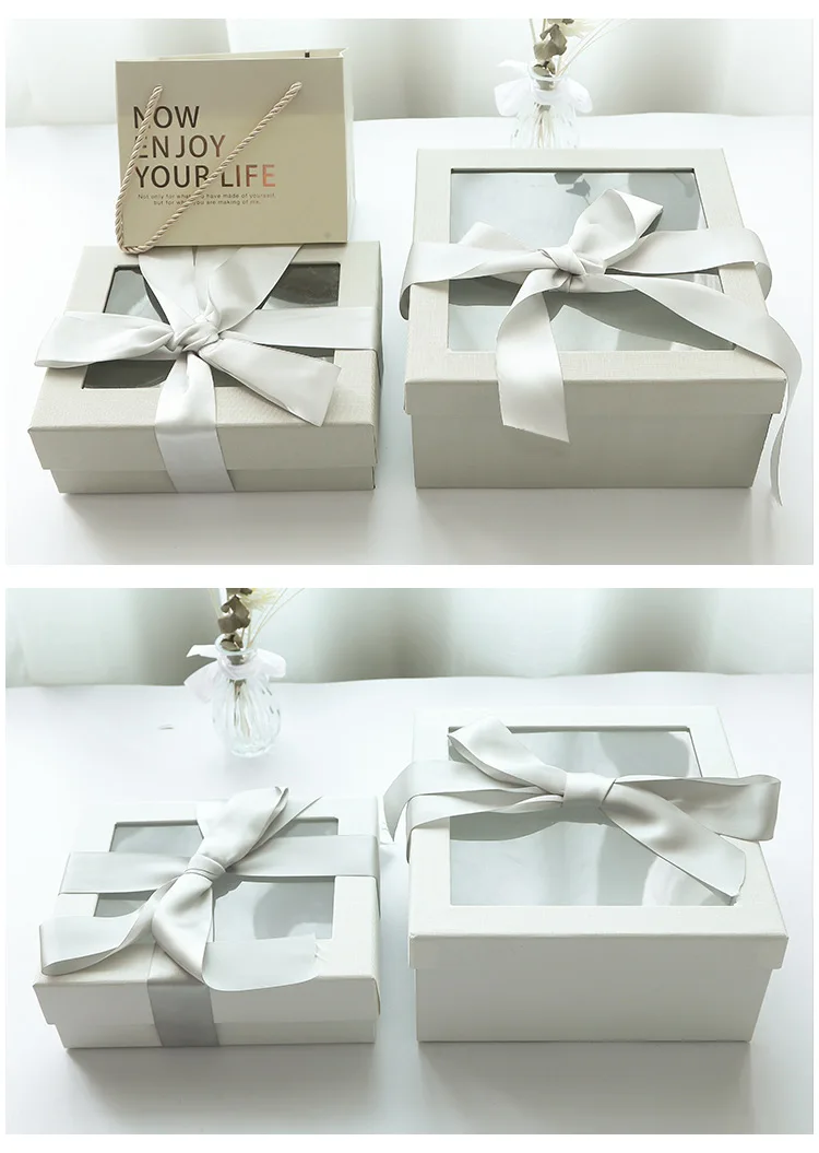 Подарочная коробка прозрачная Высококачественная сувенирная для свадьбы дня