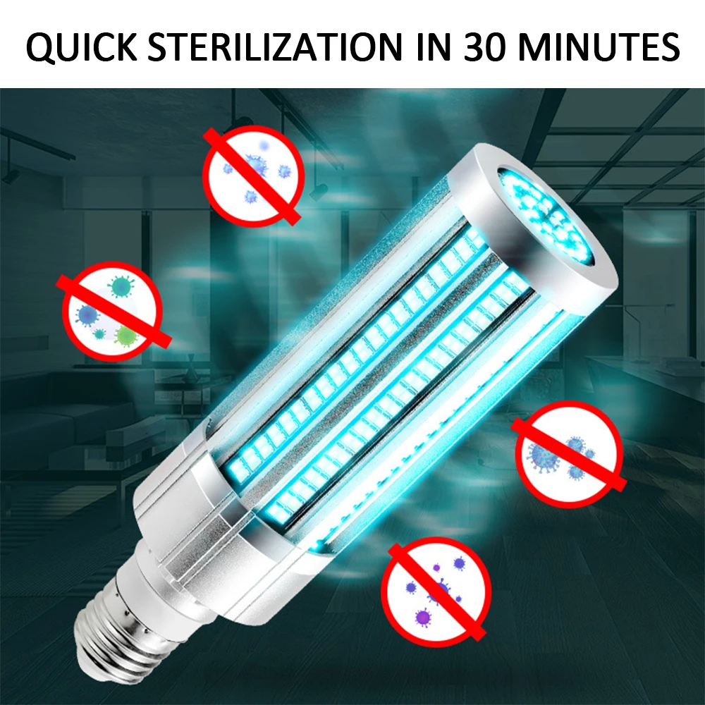 

UVC Sterilization Light 347led E26 / E27 Universal Family Health Mask Protective Equipment Ozone Disinfection Light