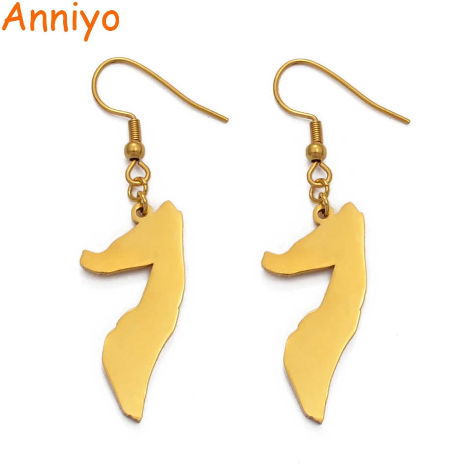 Anniyo цвета золота Сомали Карта Серьги для женщин/девочек сомалийцев Этнические