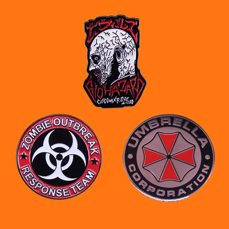 Модные металлические эмалированные булавки в виде страшных фильмов рюкзак шляпа