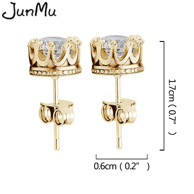 Модные женские серьги с короной золотого и серебряного цвета Brincos De Prata мужские