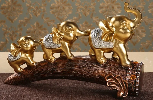 Статуя слона в стиле ретро статуя из смолы ручной работы с изображением животных