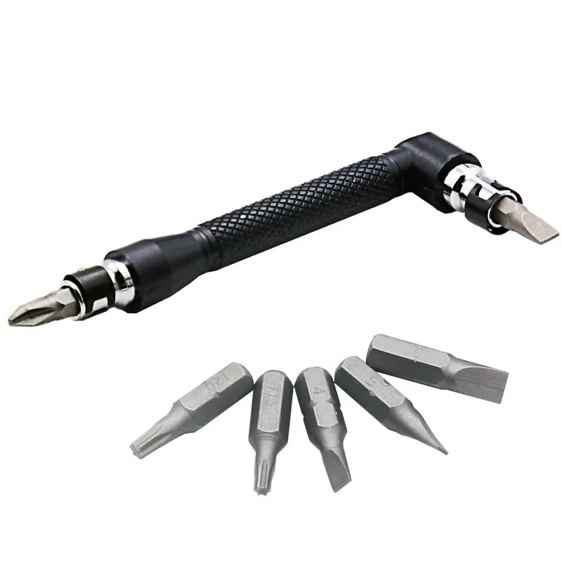 Double-ended L-shaped mini socket wrench 1/4 &quot6.35mm screwdriver drill bit key tool | Инструменты