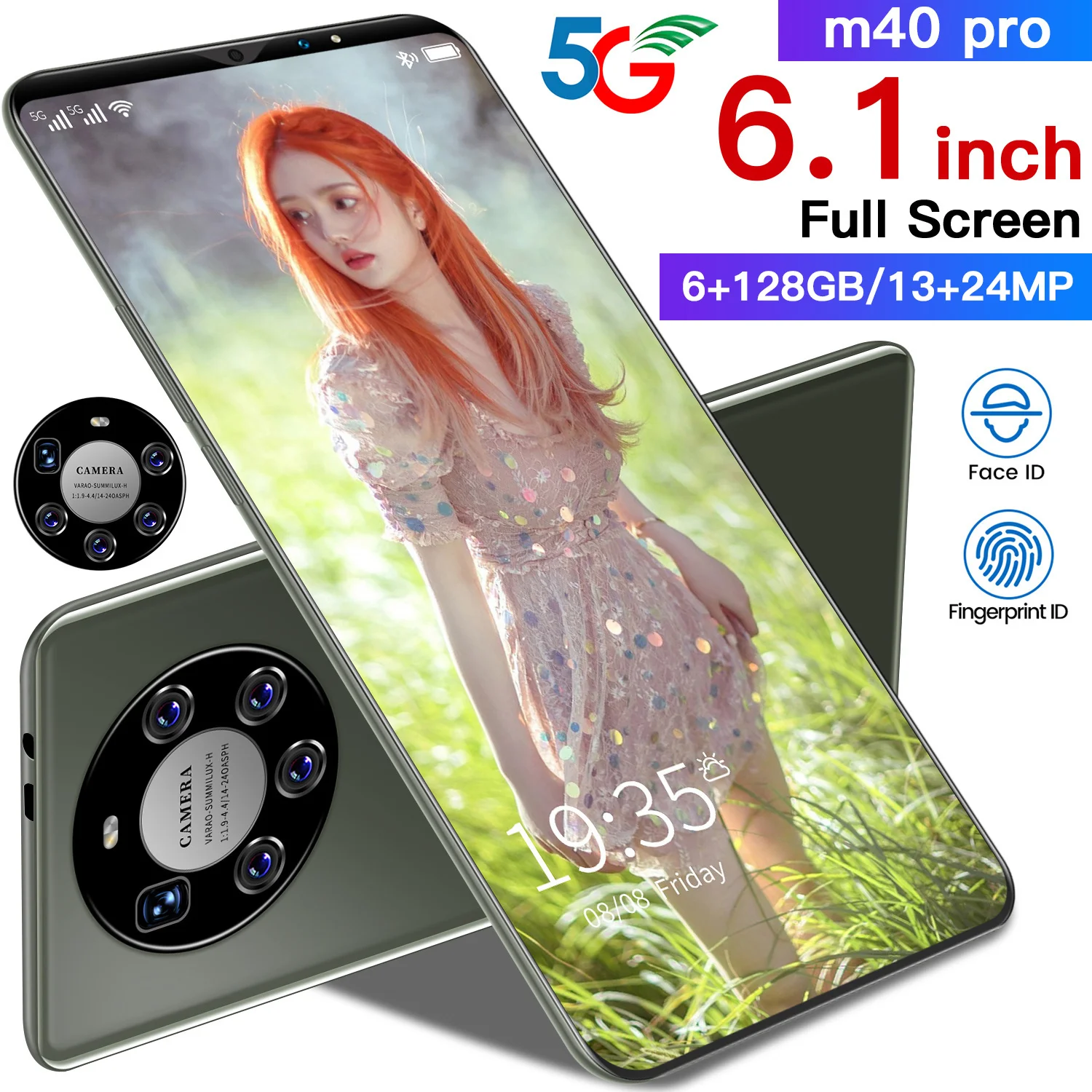 

Global Version XIAOM40 Pro 5G Smartphone 6.1 Inch Full Screen 10 Core 13+24MP 6+128GB Mobilephone 5600mAh Face Fingerprint ID