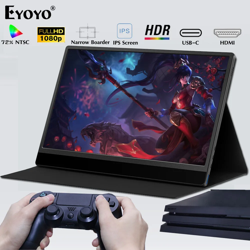 Eyoyo EM13R 13 3 &quotIPS портативный HDMI USB C игровой ПК монитор экран FHD 1920x1080 PS4