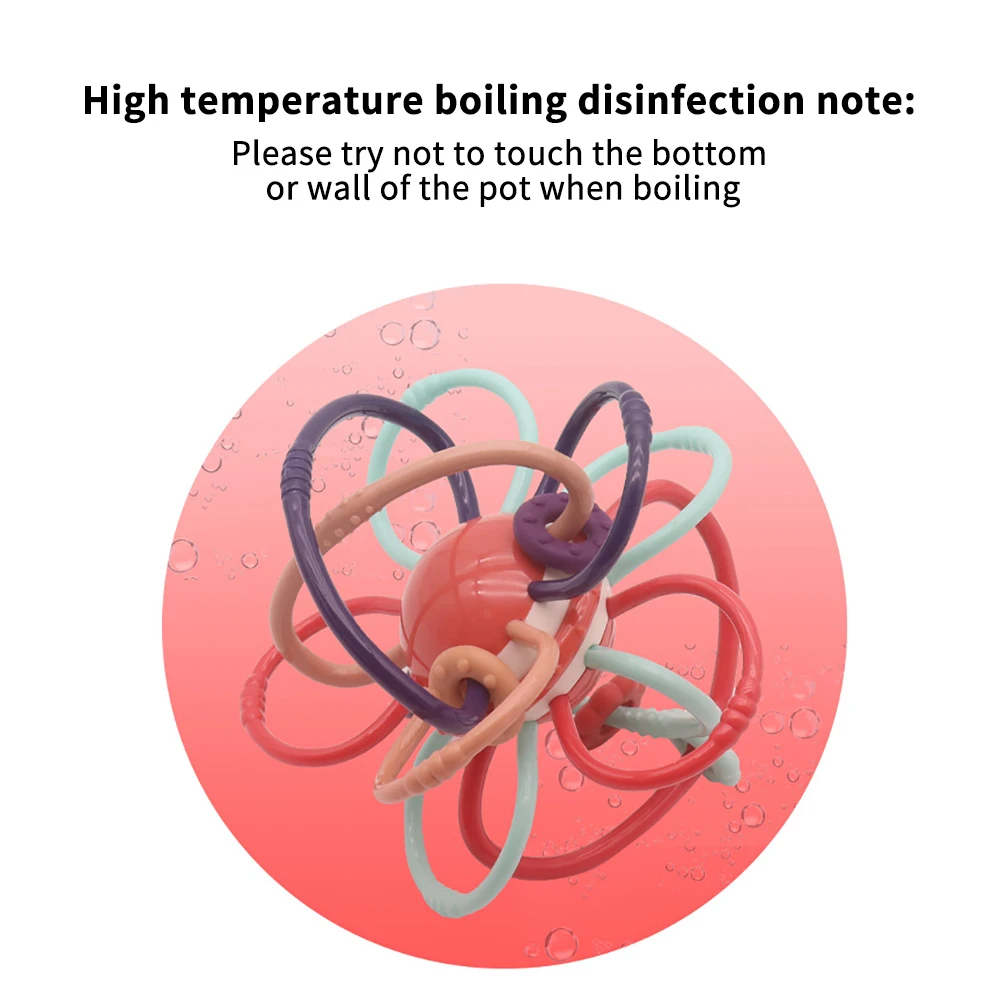 

Baby Toys Infant Bed Rattle Bell Soft Plastic Activity Game Ball Molar Teeth Ball Toys For Newborn Baby