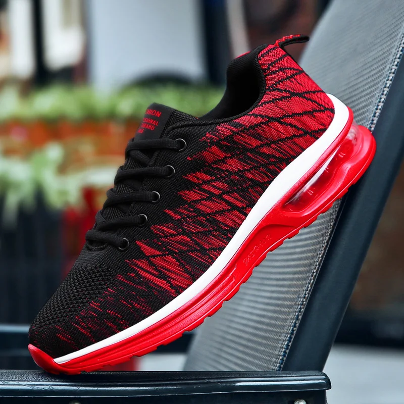 

Women Running Shoes Green Black Breathable Comfortable Fly Athletic Knit Jogging Cushion Sports Sneakers
