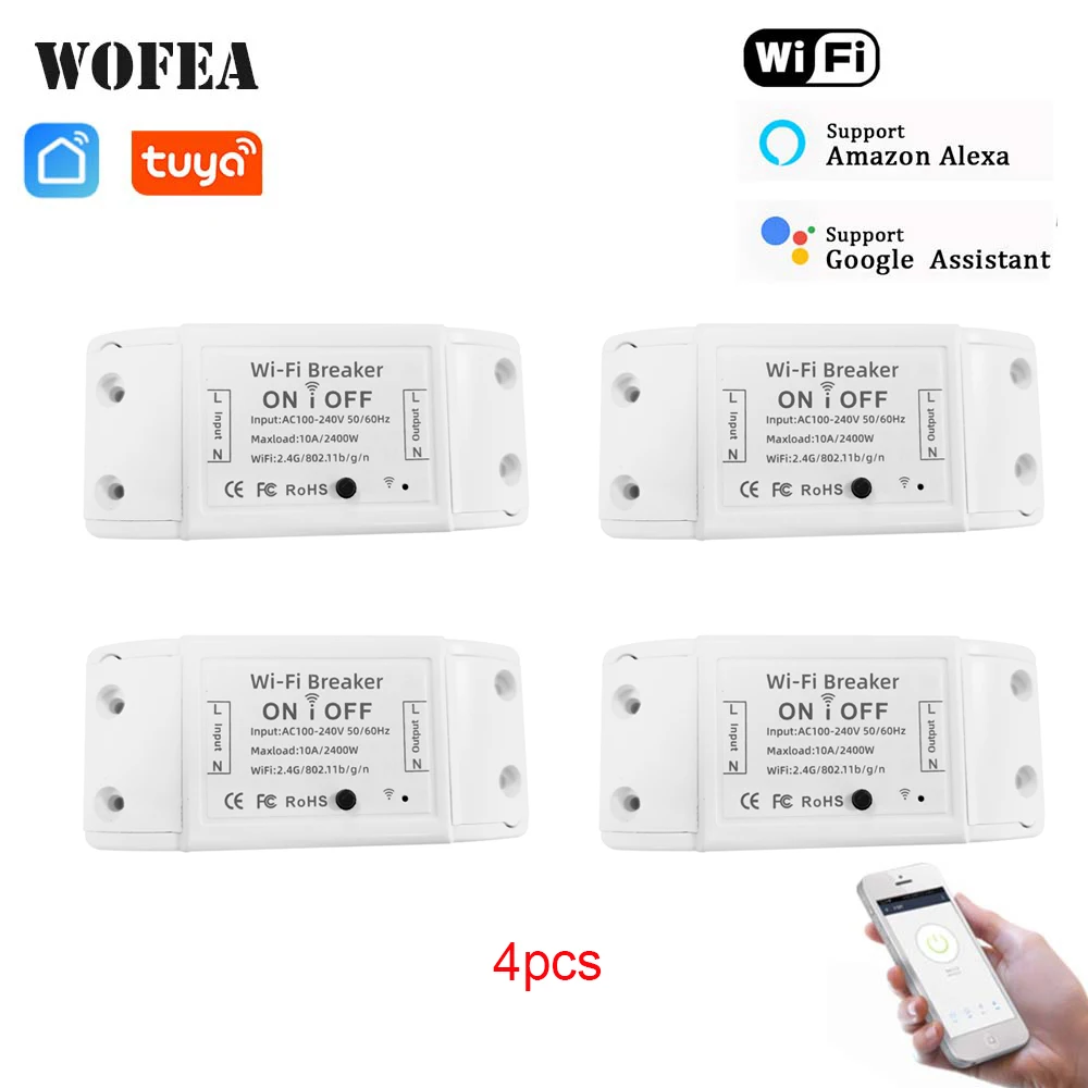 WOFEA WiFi умный светильник универсальный выключатель таймер жизнь приложение