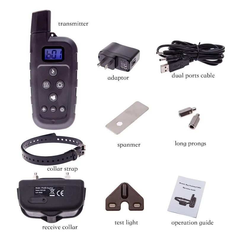 

top-rated high quality 10 levels shock collars for Middle dogs with 3 dogs togehter PTL600 remote 600 meters in house training