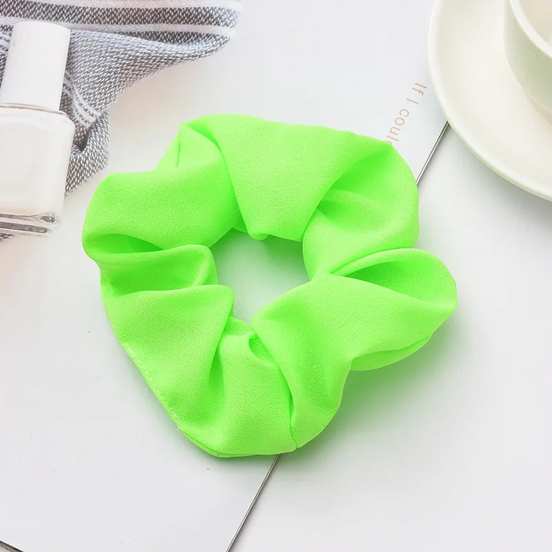 Корейские летние винтажные Однотонные резинки для волос женщин и девочек