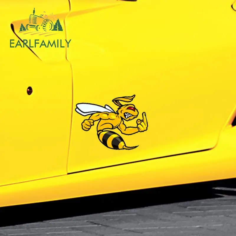 EARLFAMILY мультяшный Стайлинг автомобиля сильная пчела автомобильные наклейки