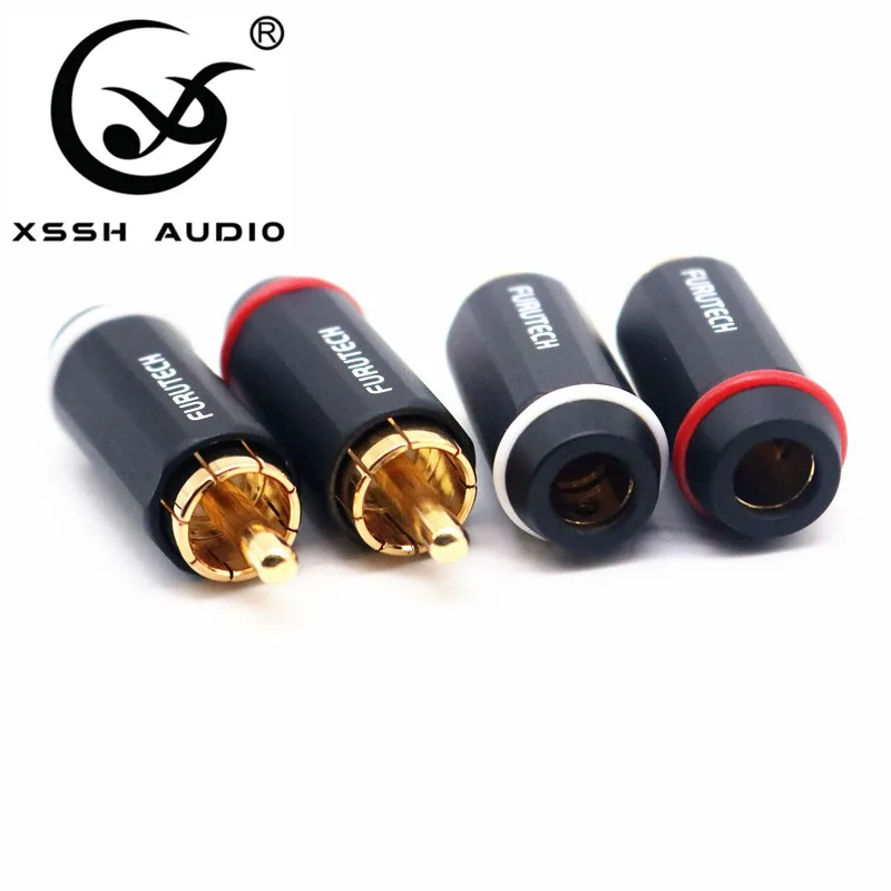 4 шт. FURUTECH XSSH аудио DIY HI-Fi HI-END аудио-видео кабель переменного тока 7 мм позолоченный разъем RCA