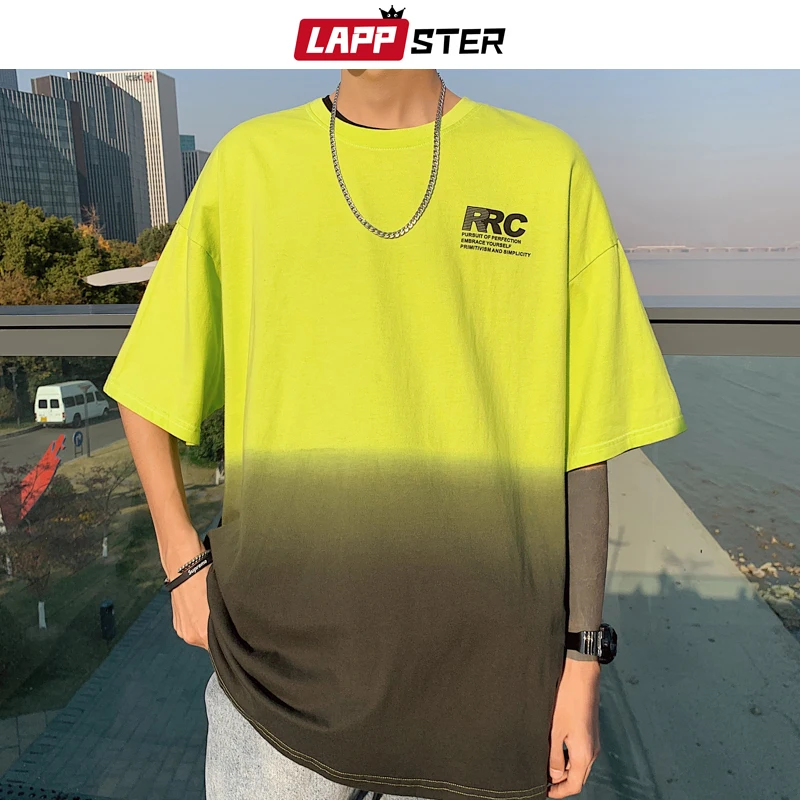 LAPPSTER Мужская негабаритная Японская уличная одежда футболки с отверстиями 2019