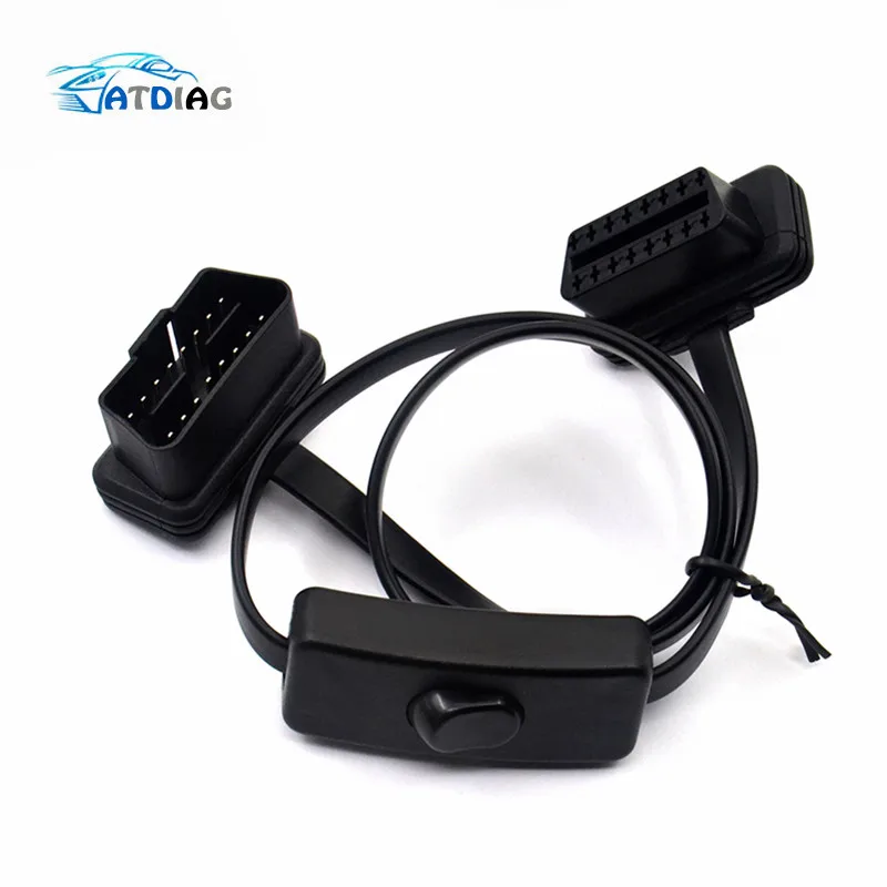 Сверхтонкий автомобильный Удлинительный кабель 2 в 1 OBD2 Y с