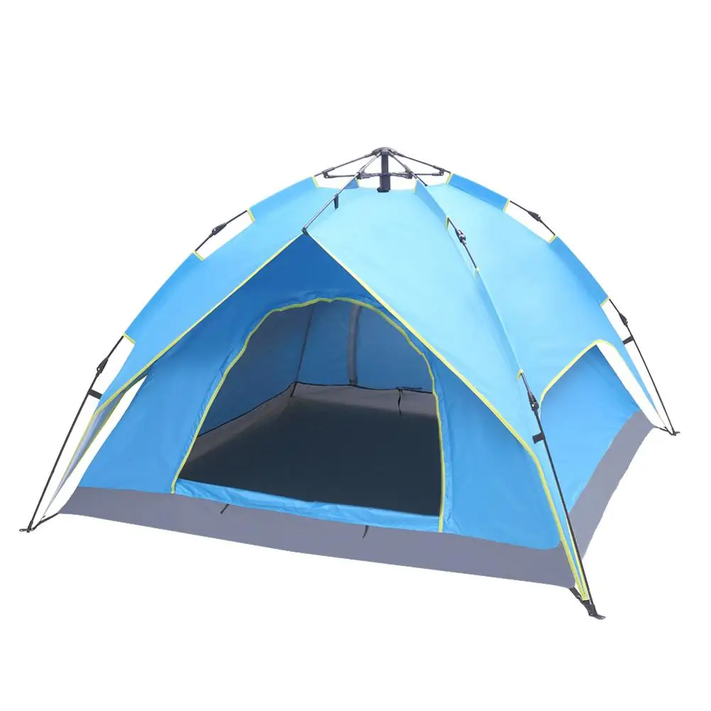 

[US FAST DELIVERY] 2-3 Person Double-Deck Tow-Door Hydraulic Automatic Tent Free Build Outdoor Tent Blue