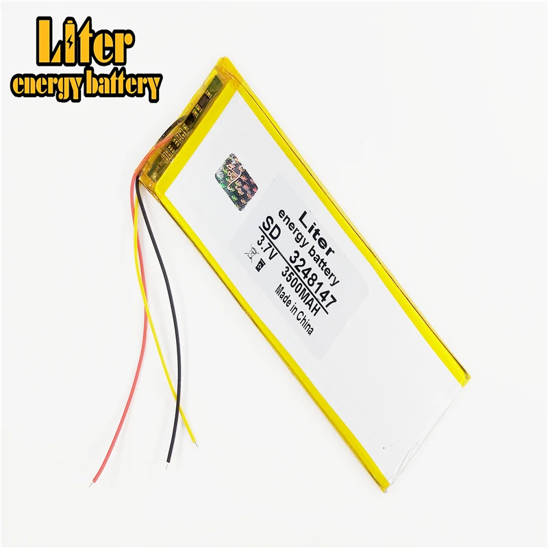 

3Wires Universal Battery Pack For 7" Irbis TX69 TX77 TX17 3G Tablet Inner 3248147 3500mah