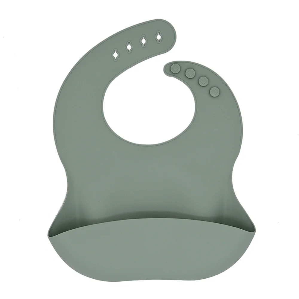 

Silicone Bib For Baby Kids 1PC Burp Feeding Cloth 1PC Waterproof Tableware Apron Pocket Infant Newborn Food Grade BPA Free