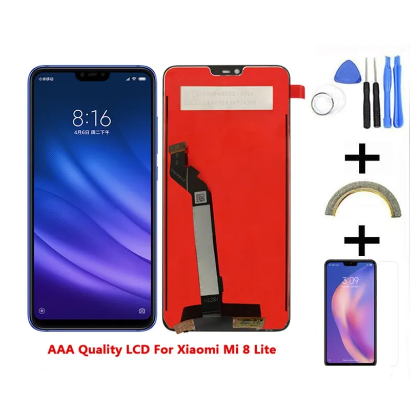 

Дисплей с тачскрином UVR для Xiaomi (Mi 8 Lite/ Mi 8X), IPS, с рамкой/без рамки
