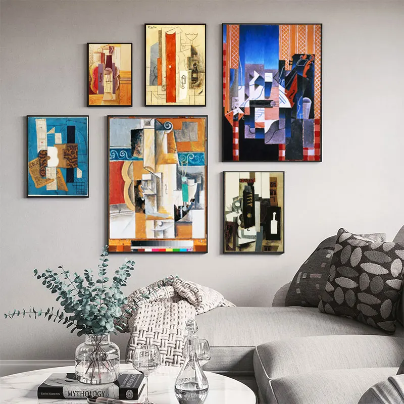 

Abstractism World Famous Guitar Wall Art Canvas Painting Nordic Posters and Prints Wall Pictures for Living Home Decoration