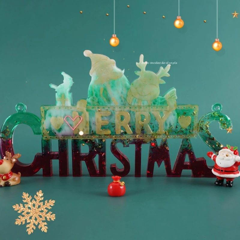 6 шт. Рождественская тема силиконовая смола литье плесень набор эпоксидная кулон