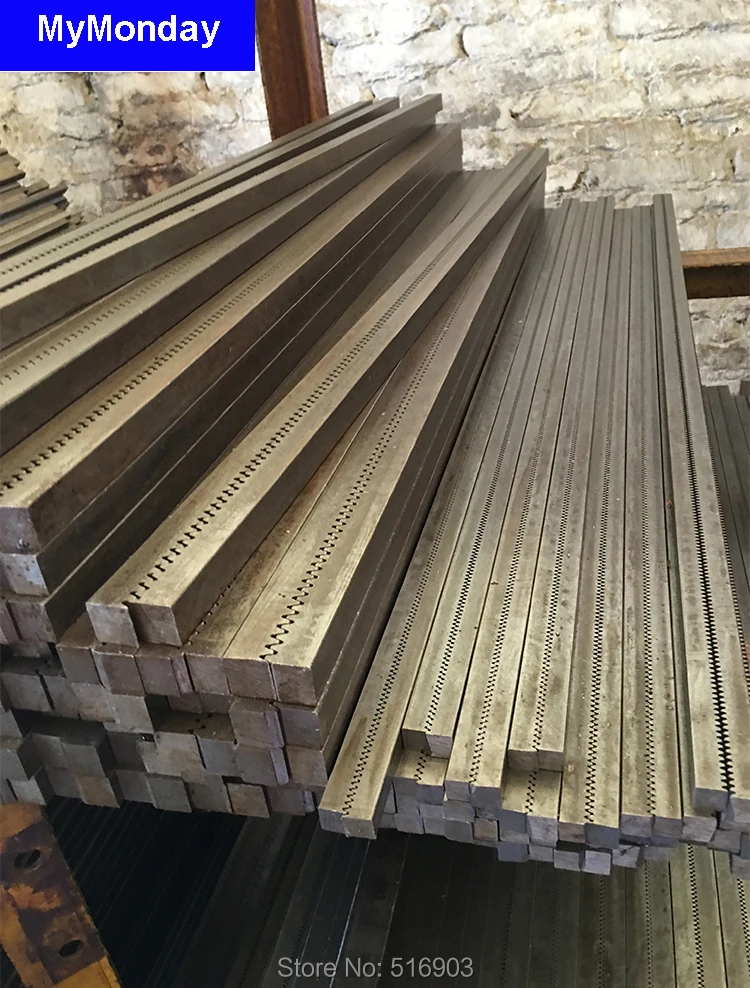 2.5Mod 20*20*1000 мм закаленная стойка передач прямые зубчатые 45# стальные CNC Пользовательские высокой точности стойки