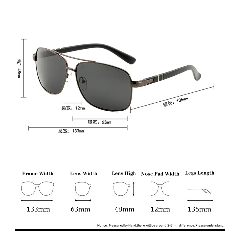 

AOZE2020 fashion polarized man square metal pilot sunglasses vintage classic driving brand design sunglasses oculos de sol UV400