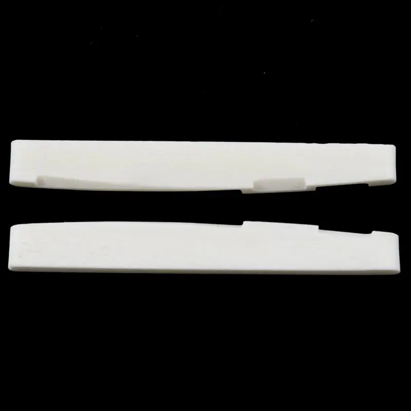 

6 String Acoustic Bone Bridge Guitar Slotted Saddle Guitar Parts(Pack of 2)