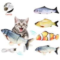 electronic pet cat toy fish with catnip usb charging simulation fish toys for dog cat chewing playing biting cat supplies