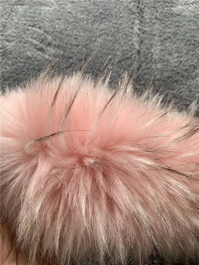 Женский меховой воротник из искусственного енота разноцветный женская модная