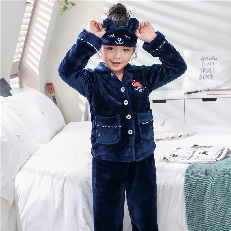 Детская Фланелевая пижама с фламинго мехом для маленьких мальчиков и девочек