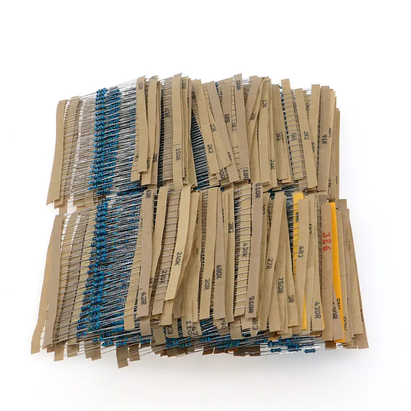 

3120pcs 1% 1/4W Metal Film Resistor Kit 156 Value 1R-10M Ohm Component Pack