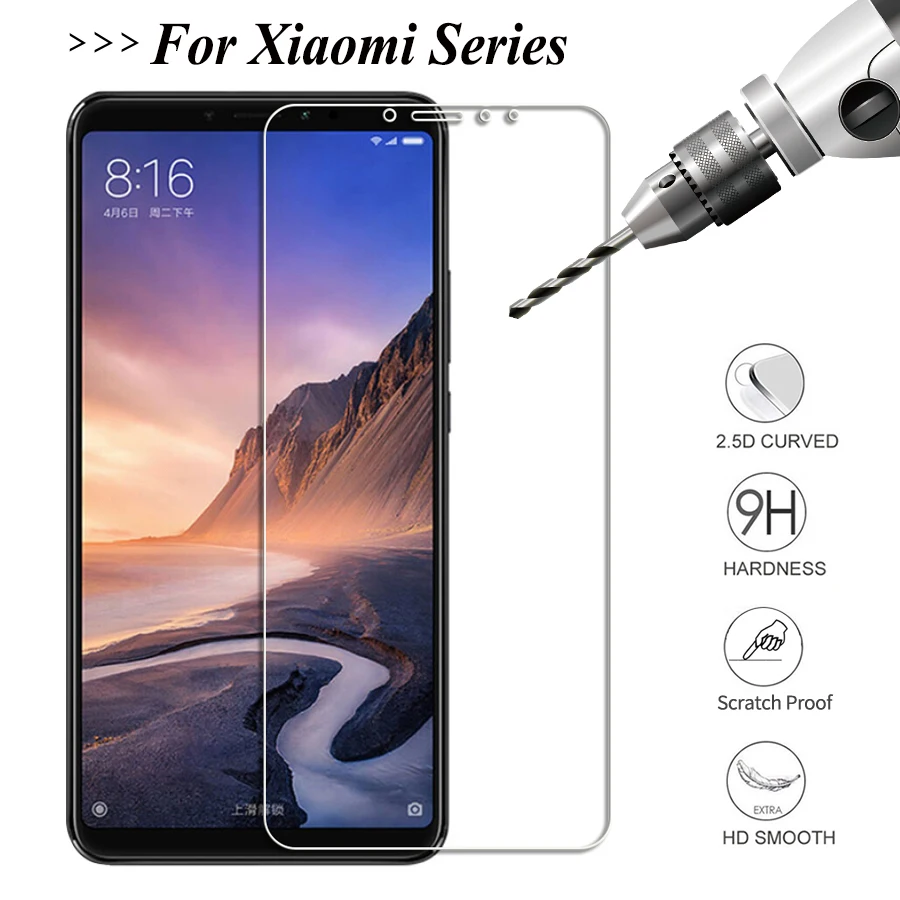 2.5D 9H высокопрозрачное закаленное стекло для Xiaomi Redmi K30 5G Mi Max 3 Mix Pocophone F1 Защитная