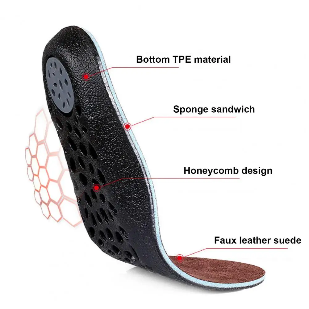 

1Pair Breathable Shock Absorption Wear-Resistant Insoles Unisex Arch Support Foot Cushion Pads Orthotics Corrector Shoe Insoles
