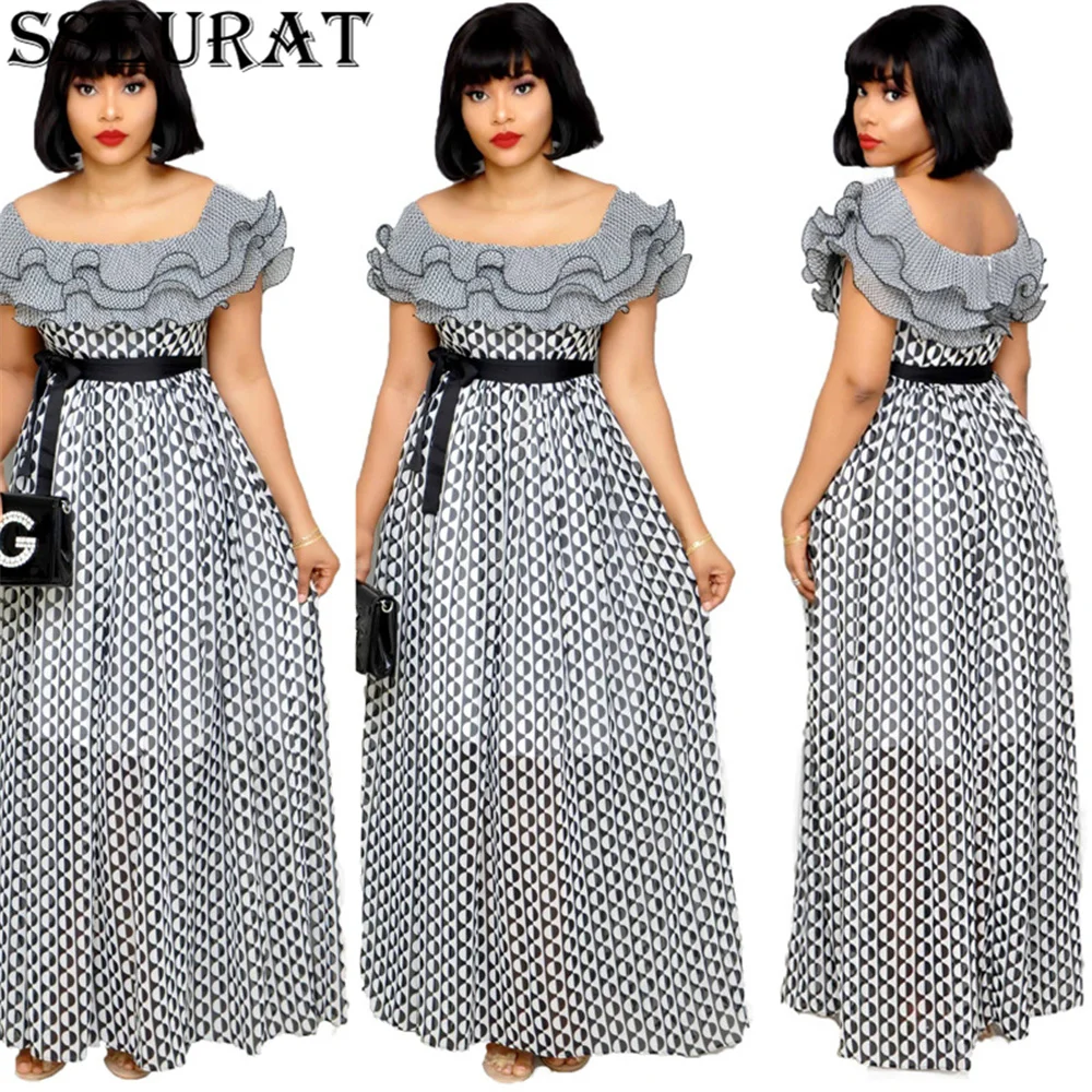 SSEURAT размера плюс африканские платья для женщин 2021 Дашики Grand Bubu Robe Africaine Femme Bazin