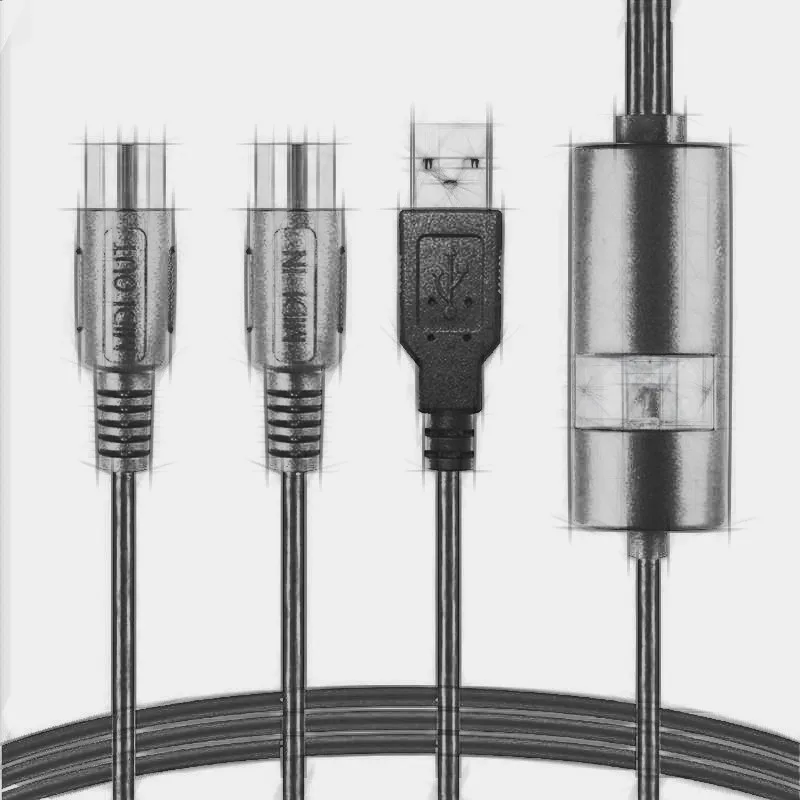 Электрический USB барабан на 2 миди интерфейса адаптер кабель конвертер для ПК Mac iOS