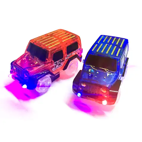 Автомобили со светодиодной подсветкой, волшебный трек, электроника, Обучающие игрушки с мигающими огнями, забавные игрушечные автомобили д...
