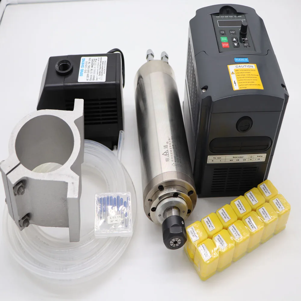 Набор шпинделей с ЧПУ 2 кВт шпиндель водяным охлаждением + инвертор Цанги ER20