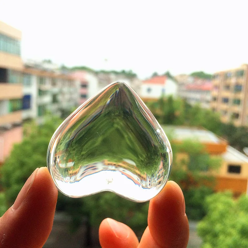 (Свободное кольцо) 42 мм подвеска в форме сердца из волшебного стекла-завес детали