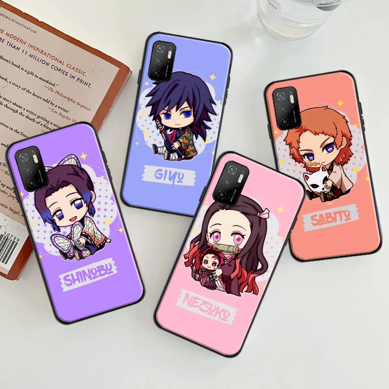 

Cartoon Japan Anime Demon Slayer Phone Case For Xiaomi POCO F3 GT X3 Pro X3 GT M3 M3 Pro X3 X3 NFC Kimetsu No Yaiba Cover