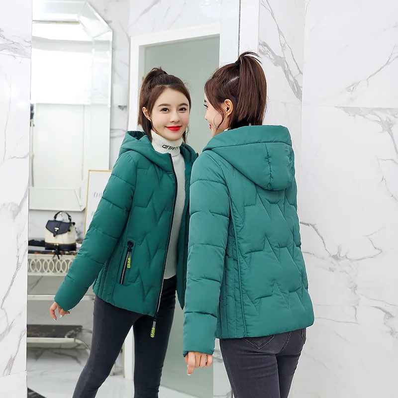 Hot sale Hooded Parka Coats Female Long Sleeve New Short-style Self-cultivation Down jacket Thickening and down 811 | Женская одежда