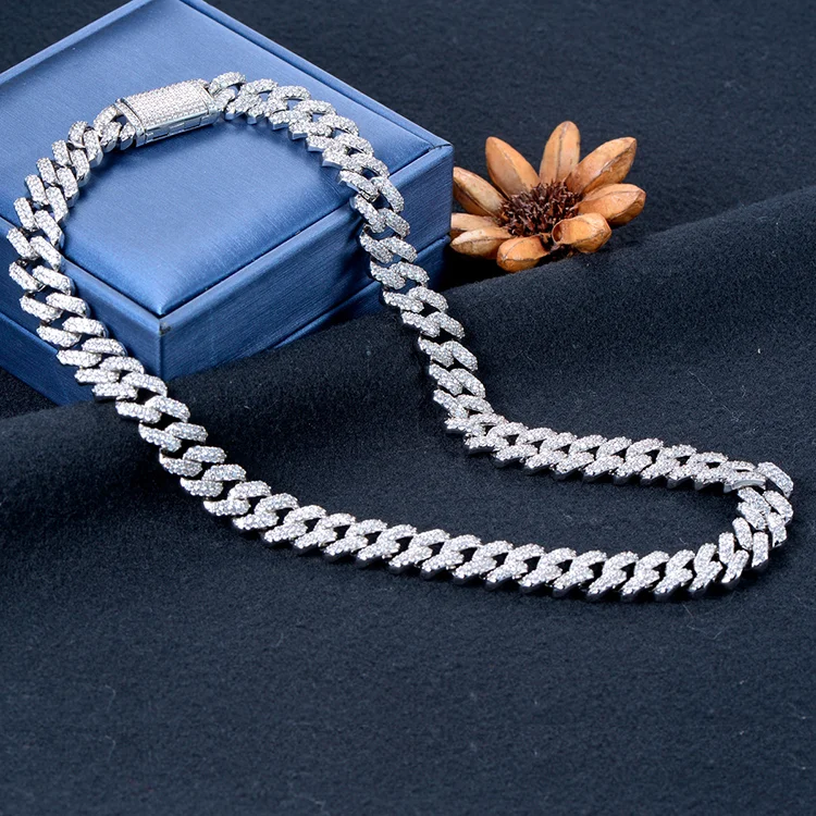 Ожерелье из кубинской цепи для мужчин и женщин ожерелье с кубинским цирконием