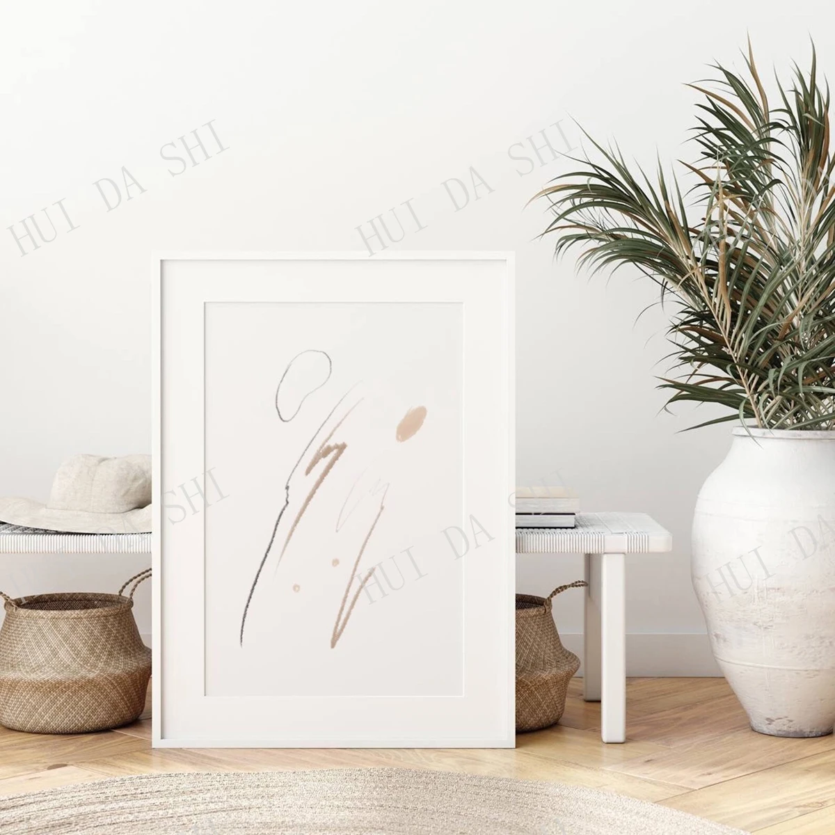 Абстрактное настенное украшение с принтом нейтральное земли современный декор в