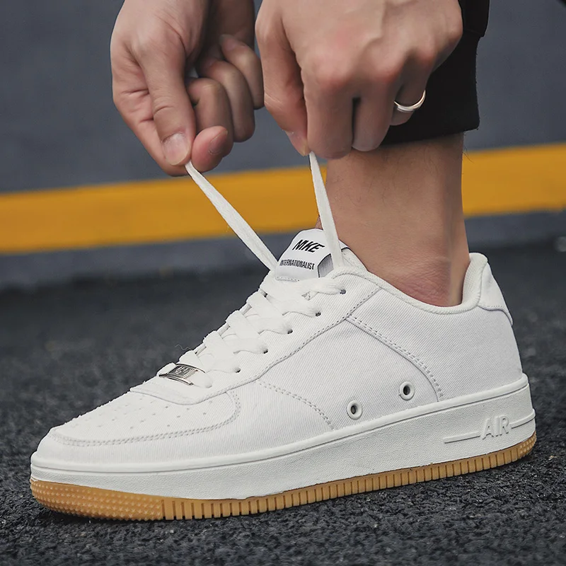 Cedakeline/Повседневная обувь из джинсовой ткани для пар Цвет белый черный синий