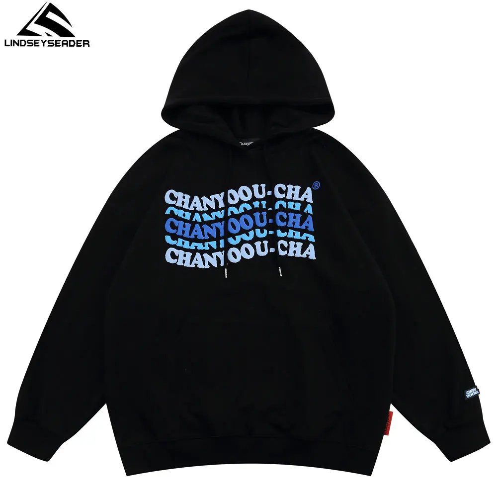 

Men's Hoodies Tie-dye Flocking Symbols Printed Pullover Stranger Things Harajuku Cotton Streetwear Oversized Men Clothing