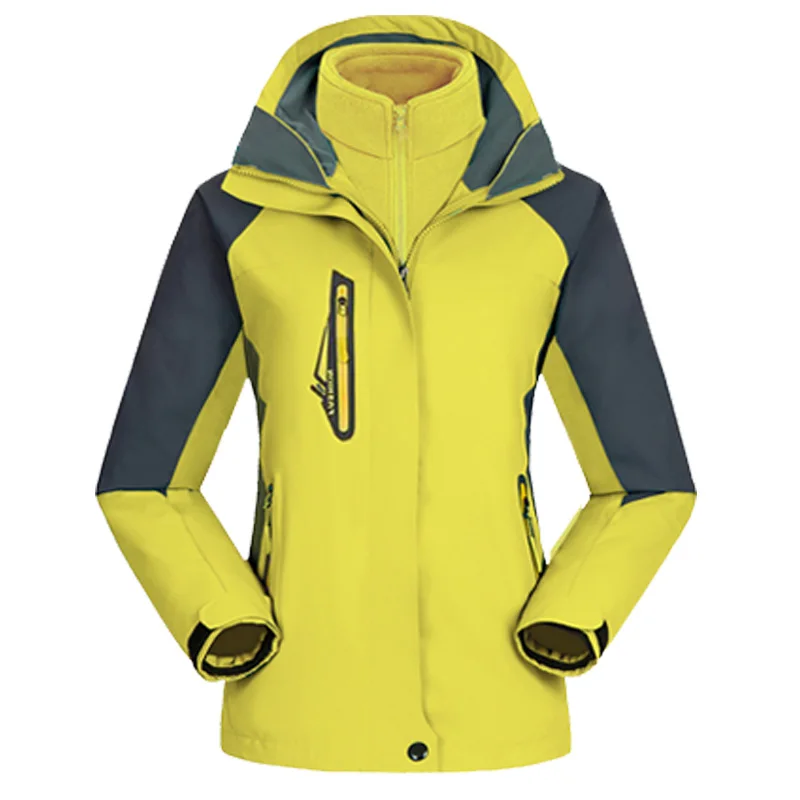 NUONEKO Мужская и женская зимняя флисовая водонепроницаемая куртка из 2 предметов