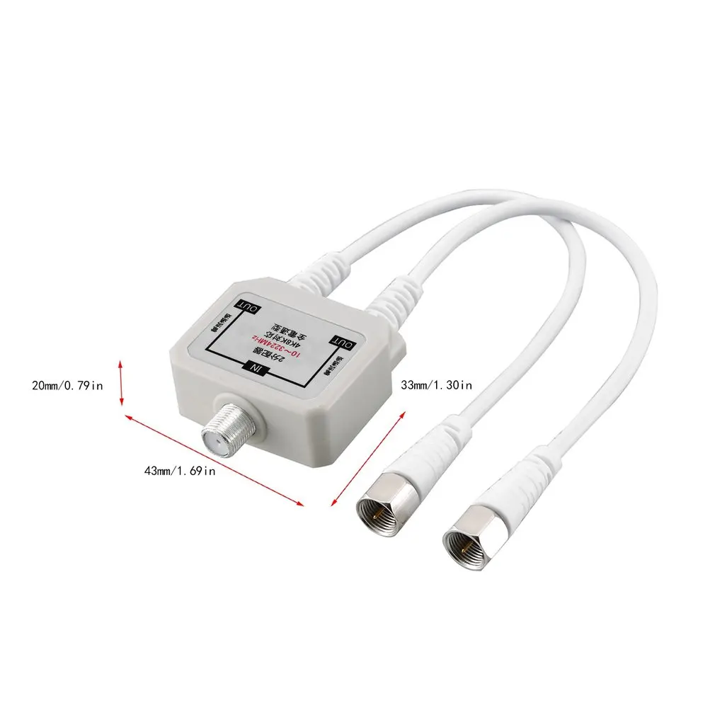 

Small Size Power Splitter Satellite Two Power Divider With Line 2-way Splitter Lightweight Power Splitter Portable